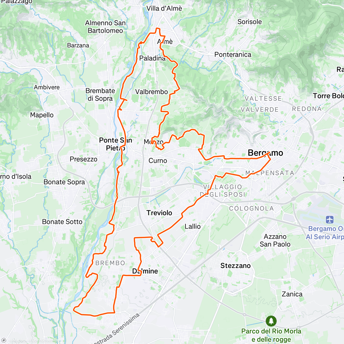 Mappa dell'attività Reverb Muddy Lap #1