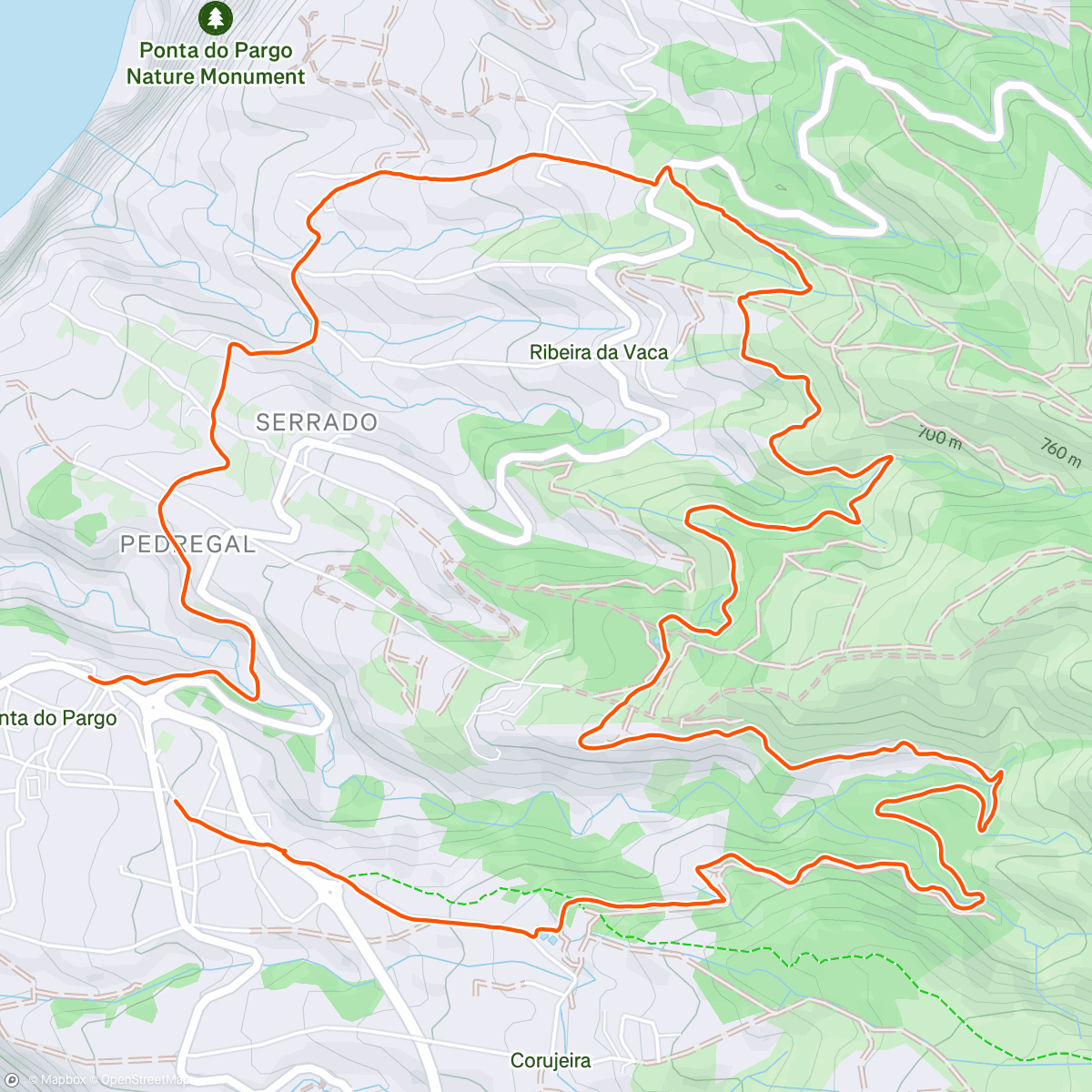 Map of the activity, Traillauf am Nachmittag