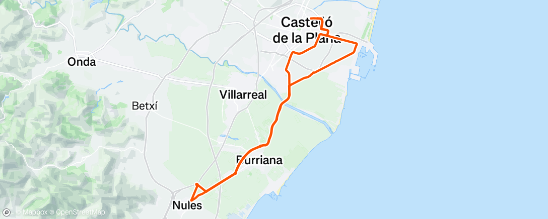 Map of the activity, Lunch Ride
