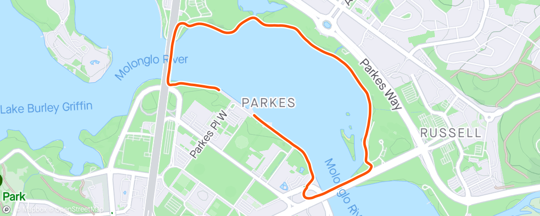 Map of the activity, Morning run/walk