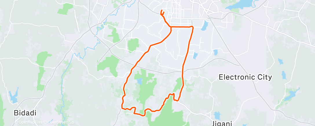 Map of the activity, Morning Ride