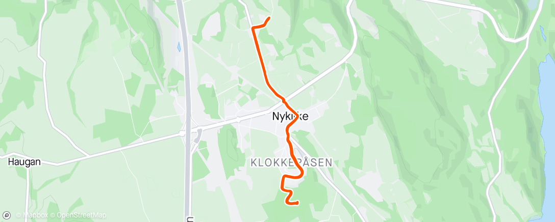 Map of the activity, ☁️ Nykirke, Vestfold og Telemark Afternoon Run