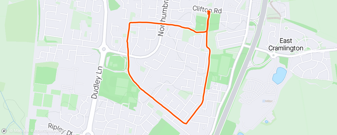 Map of the activity, Nice little run with the pooches