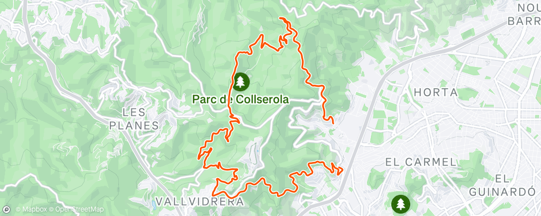 Map of the activity, BTT Collserola remember 🚵‍♂️