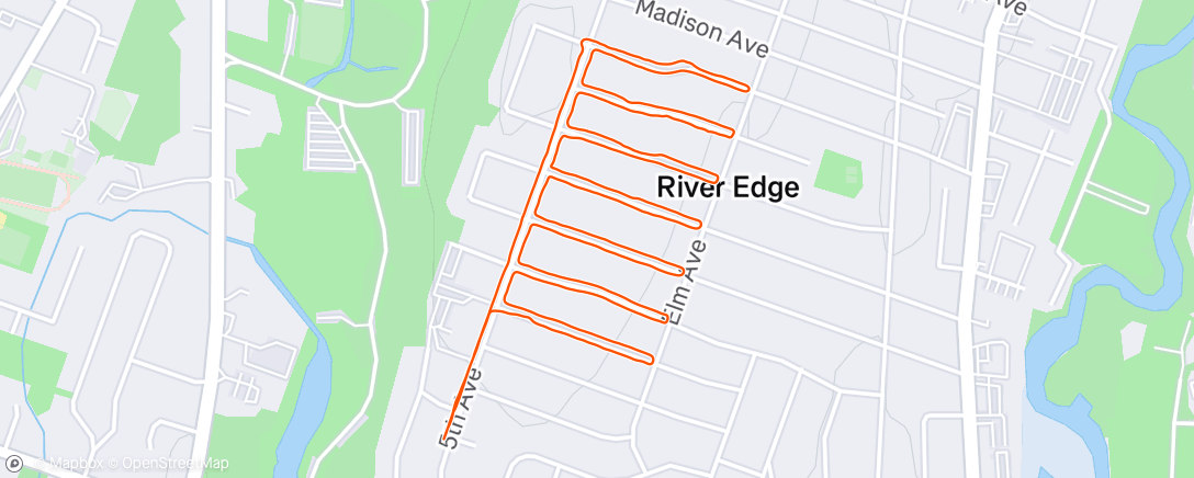 Map of the activity, Morning Run
