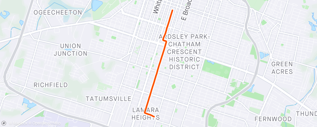 Map of the activity, Uploaded my commute just for Carnahan.
