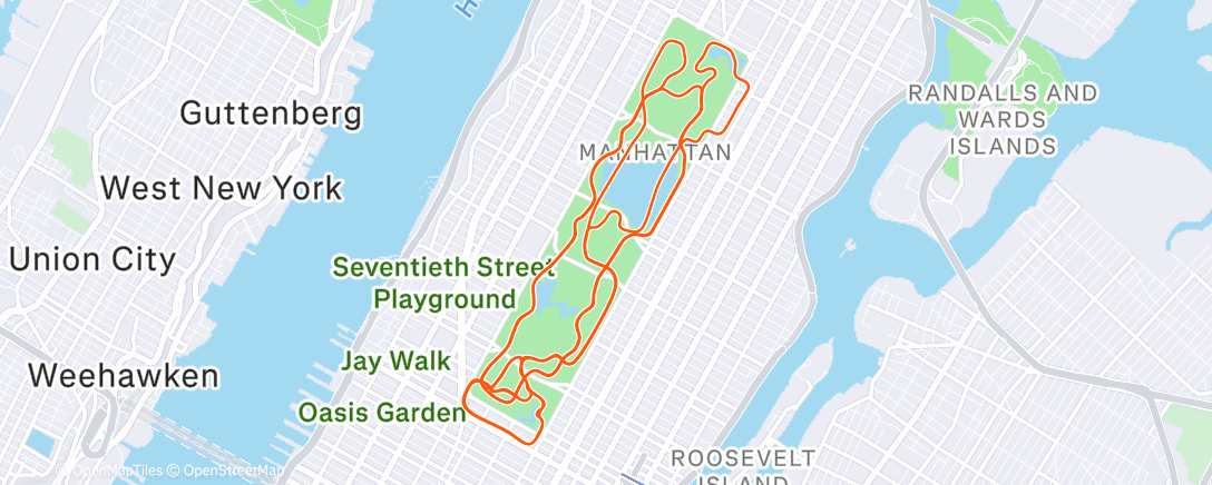 Карта физической активности (Zwift - Everything Bagel in New York)