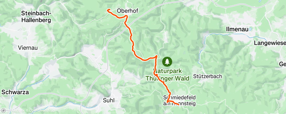 Map of the activity, Lauf am Morgen