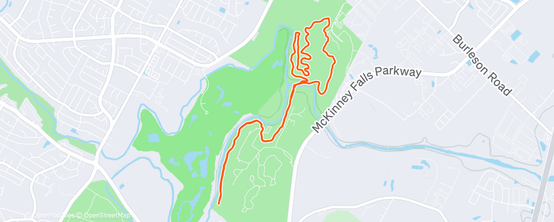 Map of the activity, Morning Run