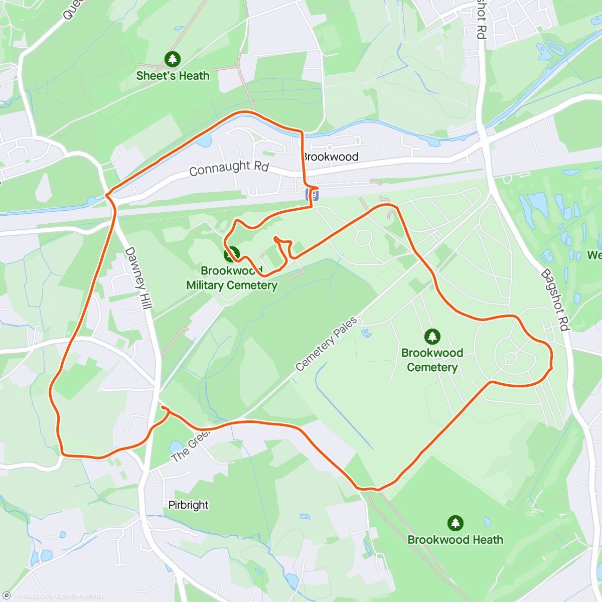 Map of the activity, Brookwood Cemetery