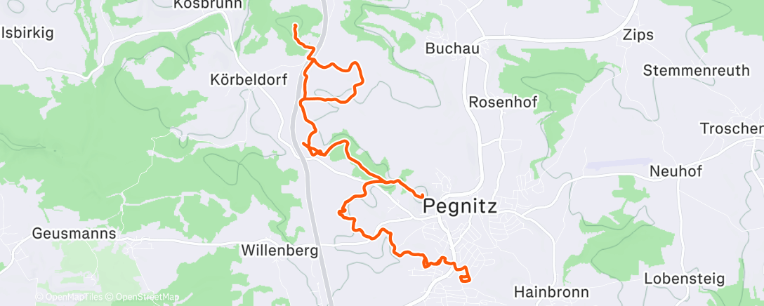 Карта физической активности (Mittagslauf)