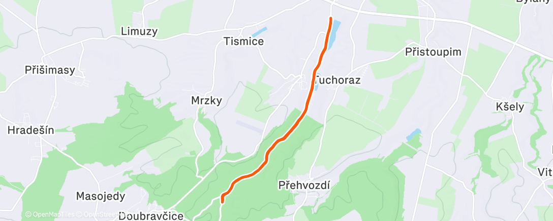 Map of the activity, ČB Vánoční 10!