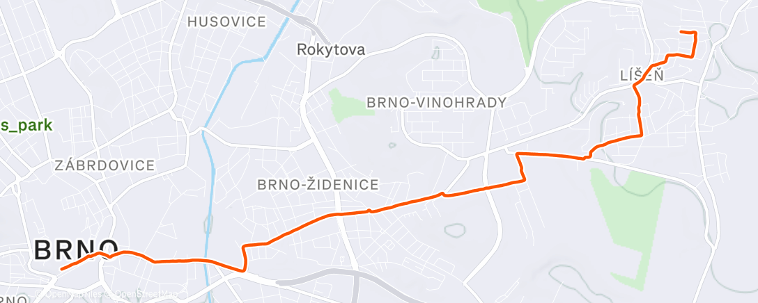 Map of the activity, Zlatonedělní🎄 walk🥾 do centra metropole 🌫