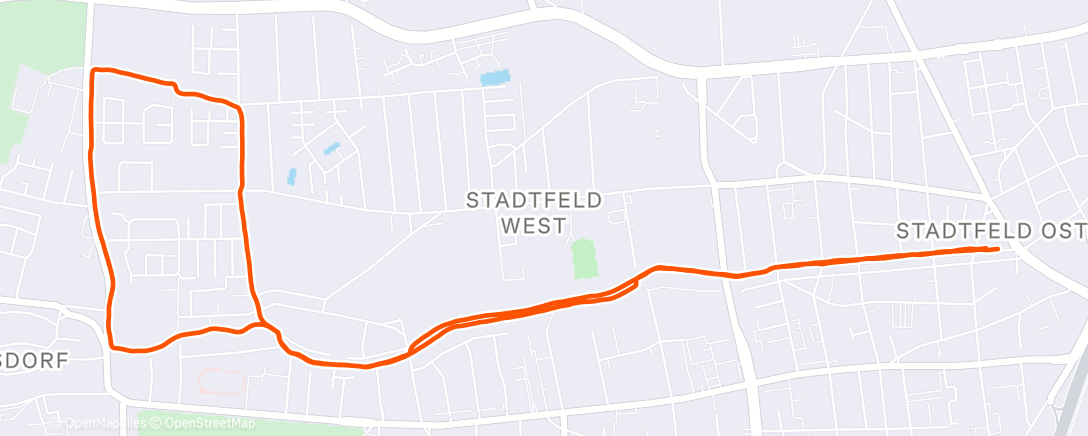 Map of the activity, Mittagslauf