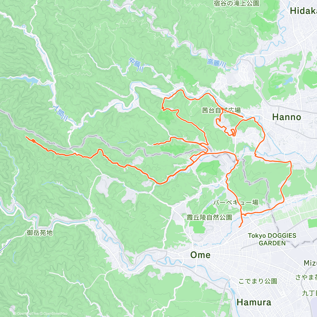 Map of the activity, Endurance Ride + 2xZ3 30min🥶
