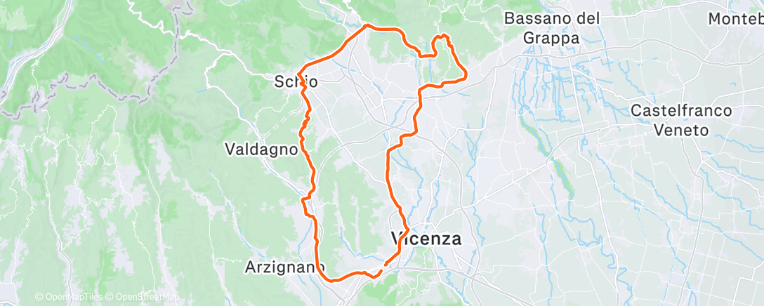 Map of the activity, Lunch Ride