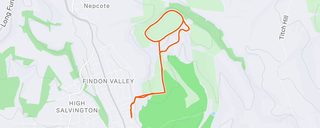 Map of the activity, Lunch Run