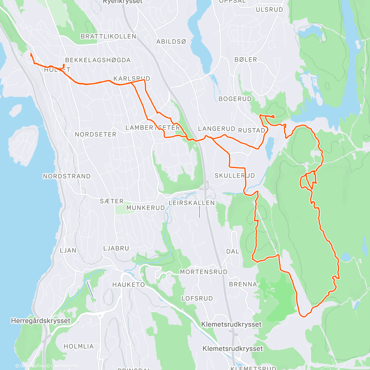 Map of the activity, Tullete bra forhold for piggfri sykling!