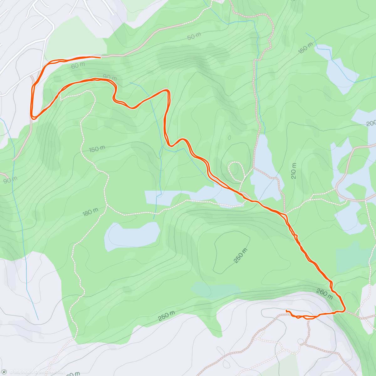 アクティビティ「Evening Trail Run」の地図