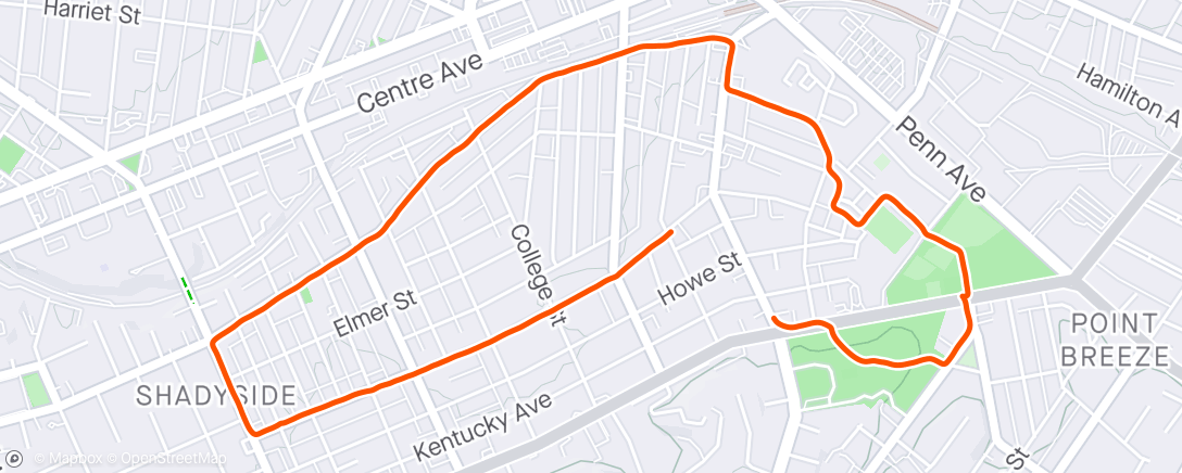 Map of the activity, Fast Friday 5k