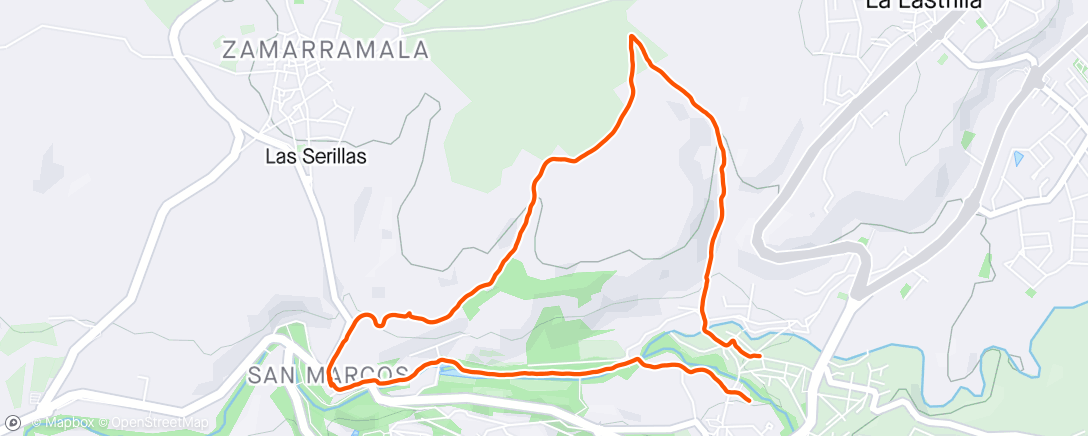 Karte der Aktivität „Caminata nocturna”