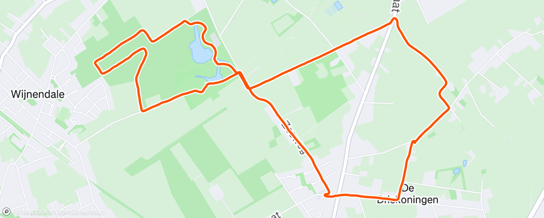 Map of the activity, Ochtendloop