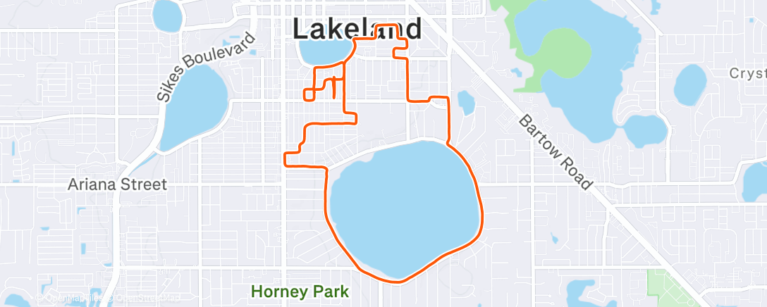 Map of the activity, Afternoon Ride
