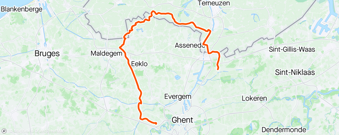 Map of the activity, Ommetje naar Wachtebeke