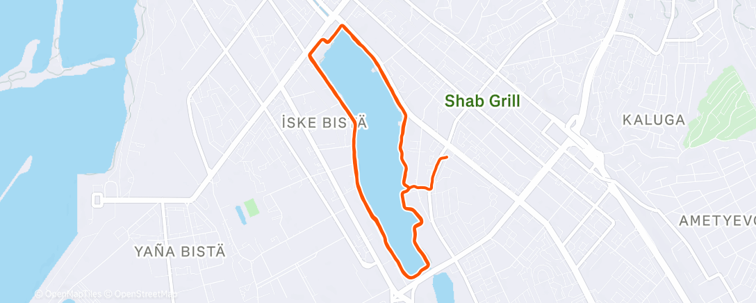 Map of the activity, DieHard Evening Run