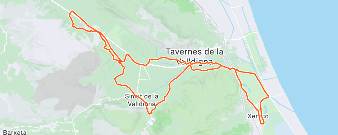 Map of the activity, La Barra K (grv)