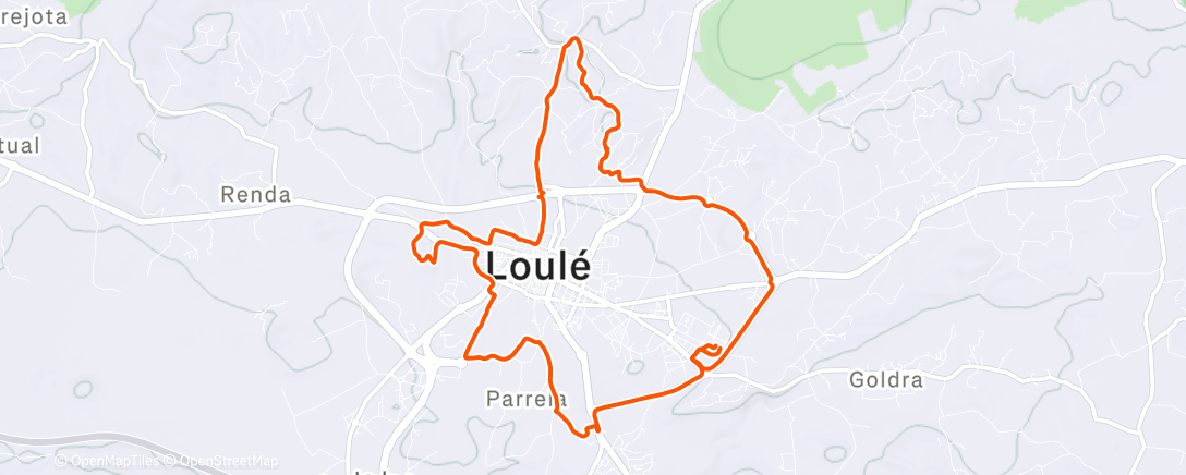 Map of the activity, Volta de bicicleta matinal