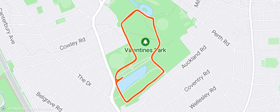 「Valentines park」活動的地圖