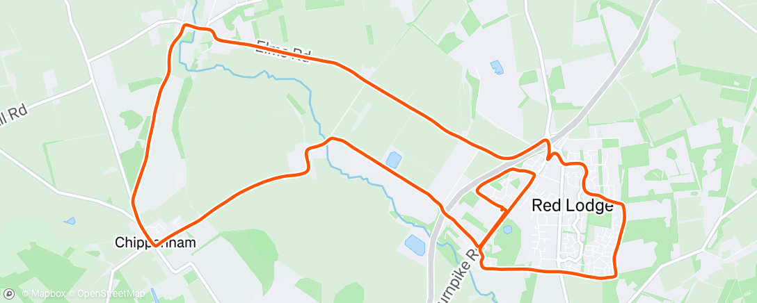Map of the activity, Afternoon Run