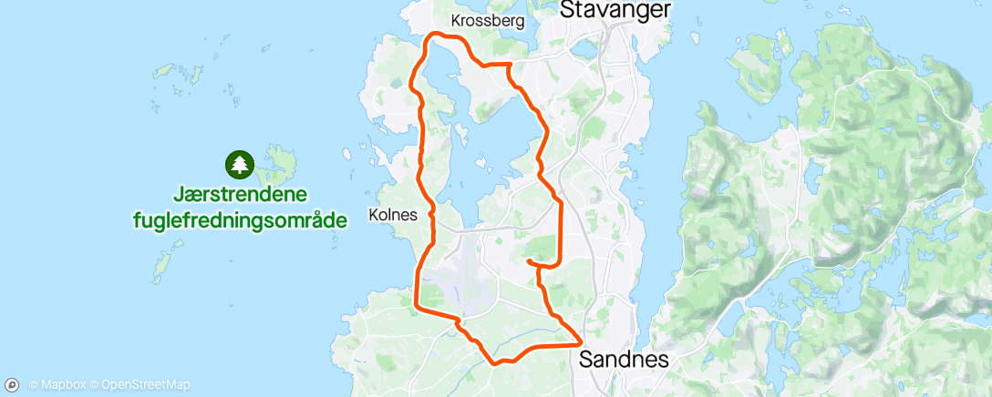 Map of the activity, Hafrsfjordrunde