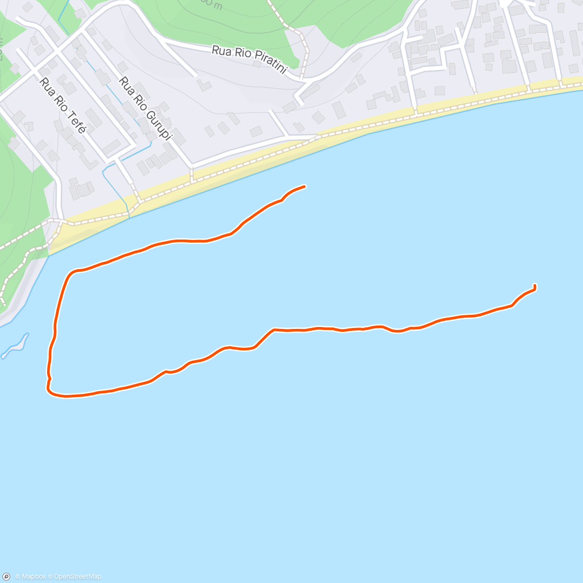 Map of the activity, Circuito de Maratona Aquática de Zimbros 2024