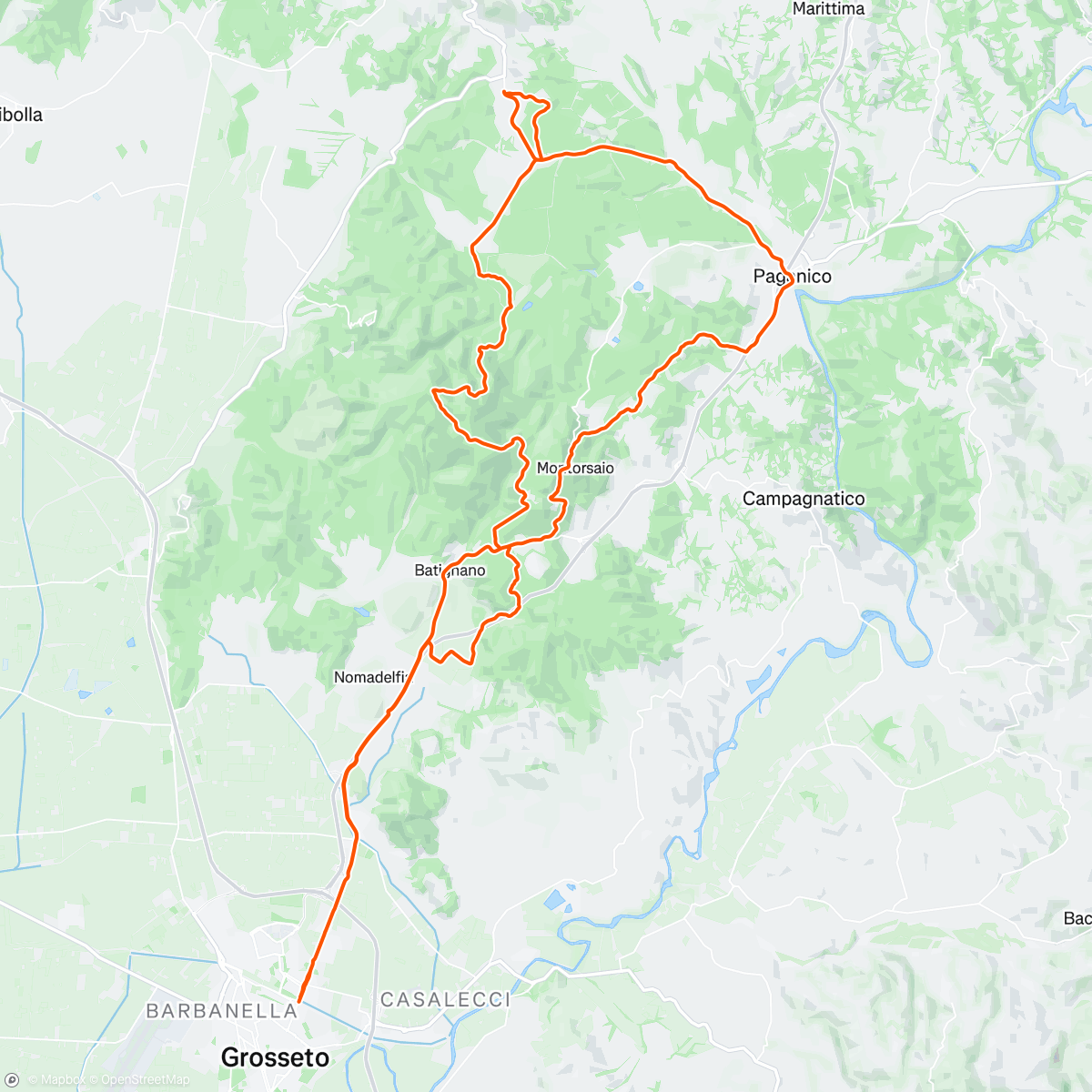 Map of the activity, Quella Pasqua un po' così
