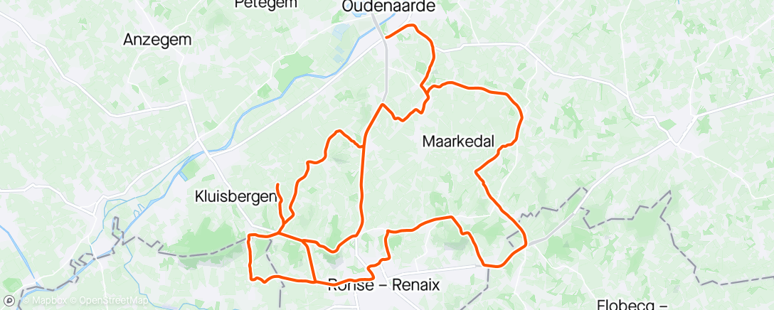 Map of the activity, Recon Dwars door Vlaanderen