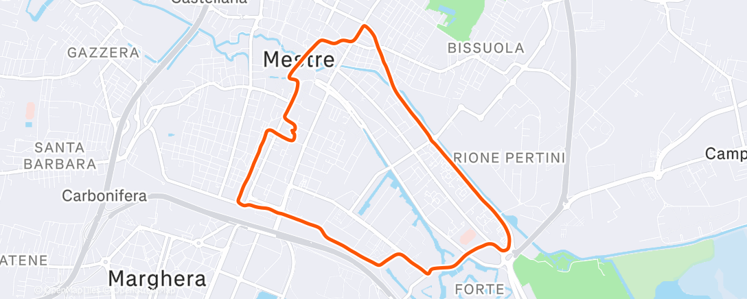 Map of the activity, Morning Run