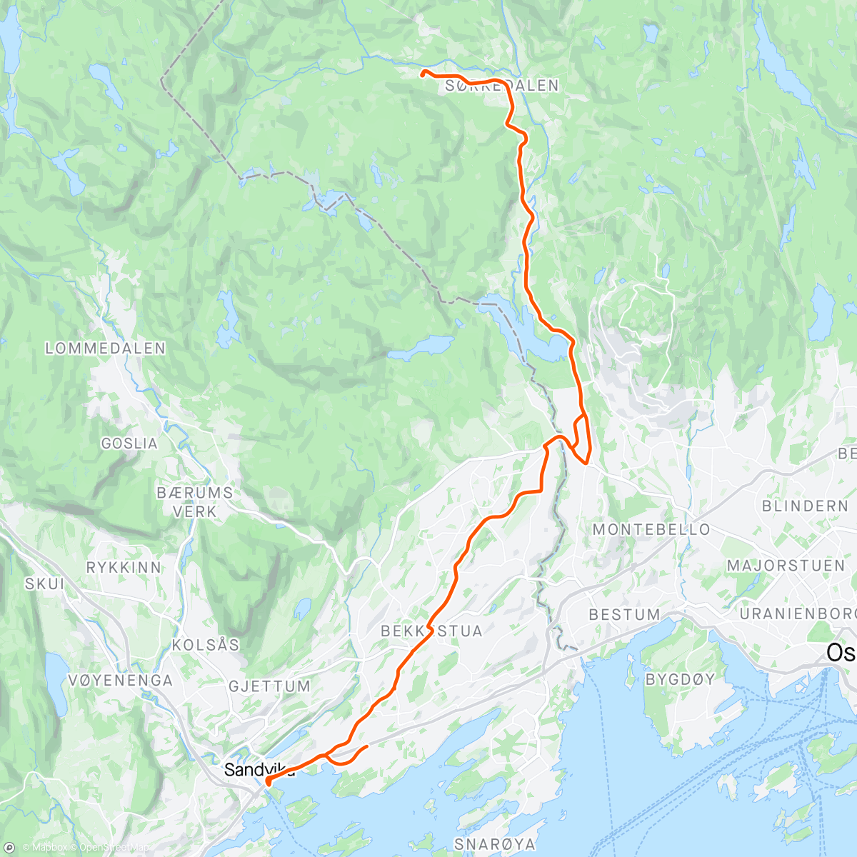 Map of the activity, På en rull med Åsmund