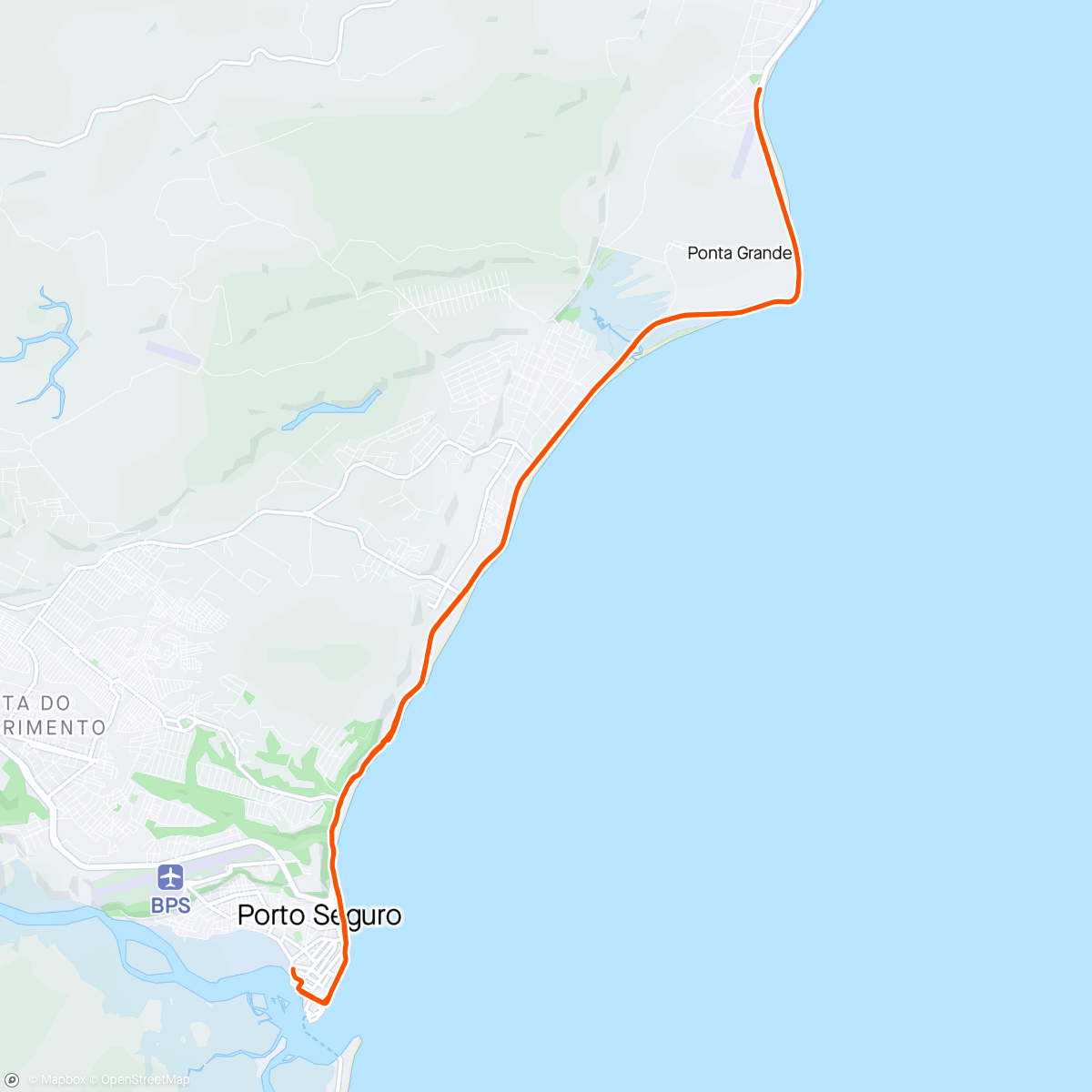 Map of the activity, Longão 30Km - Bendita Corrida