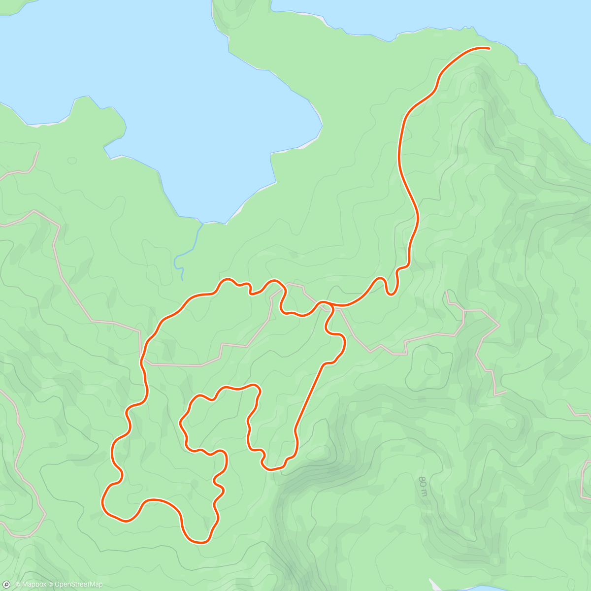 Map of the activity, Zwift - Mend in Watopia