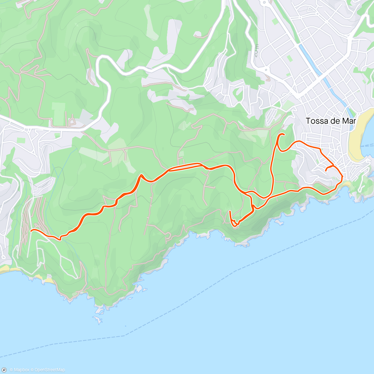 Map of the activity, Lovely  Trail Run with Zayne to Tossa de Mar