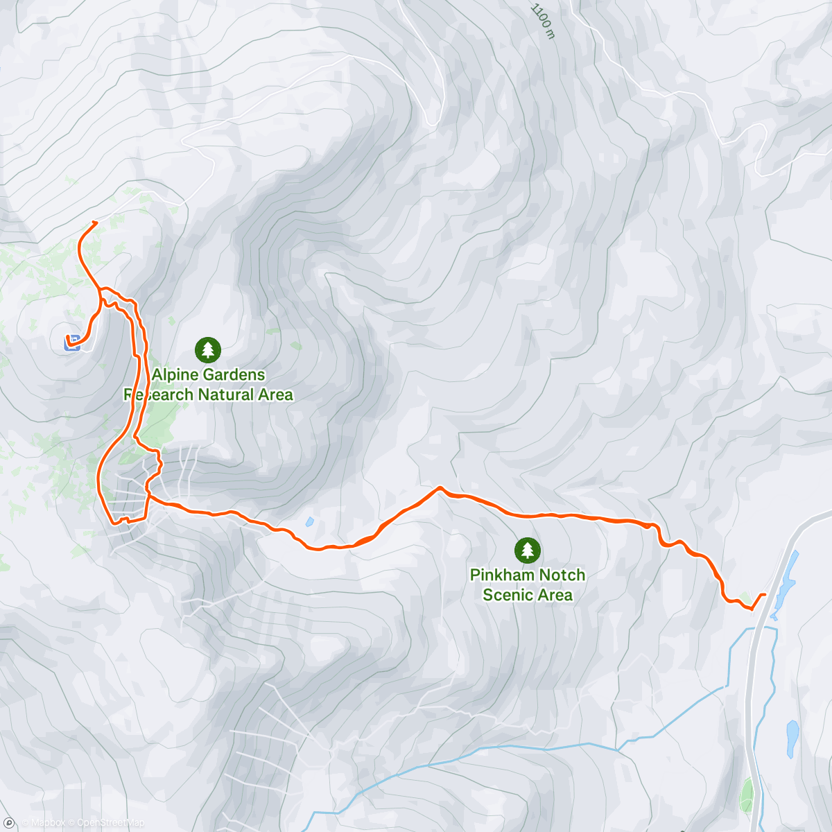 Map of the activity, Morning Backcountry Ski