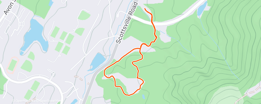 Map of the activity, Afternoon Hike