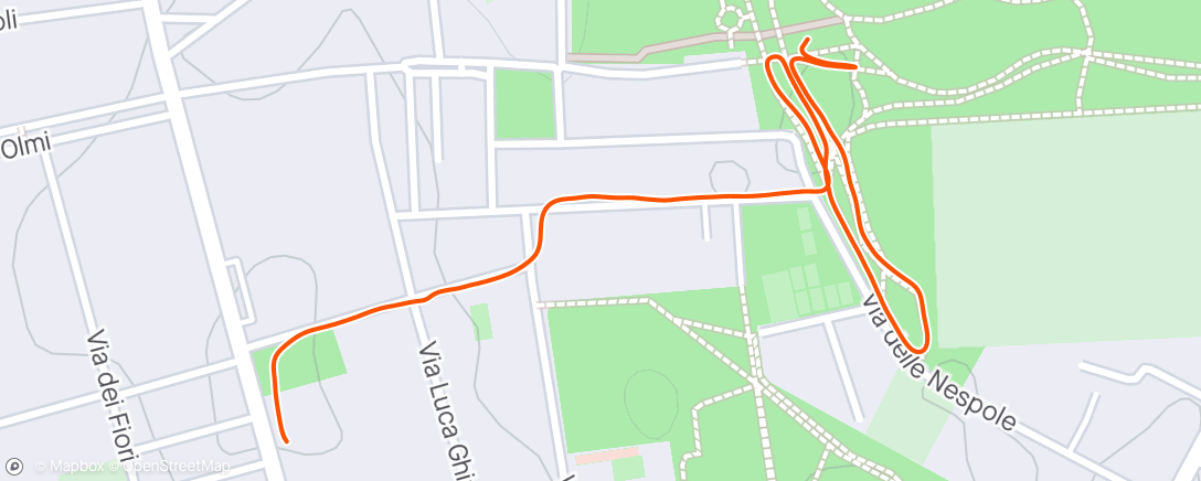 Mappa dell'attività Corsa mattutina