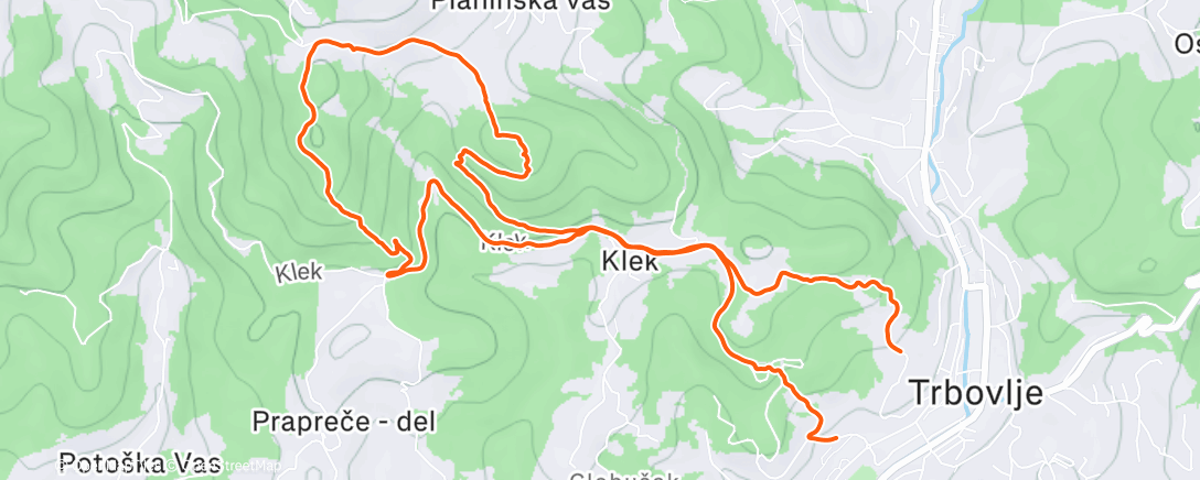 Карта физической активности (Afternoon Run)