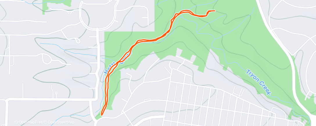 Map of the activity, Afternoon Hike