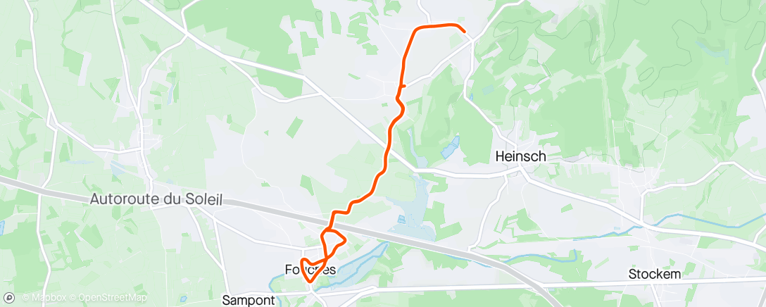 Map of the activity, Càp : endurance post nat 😴