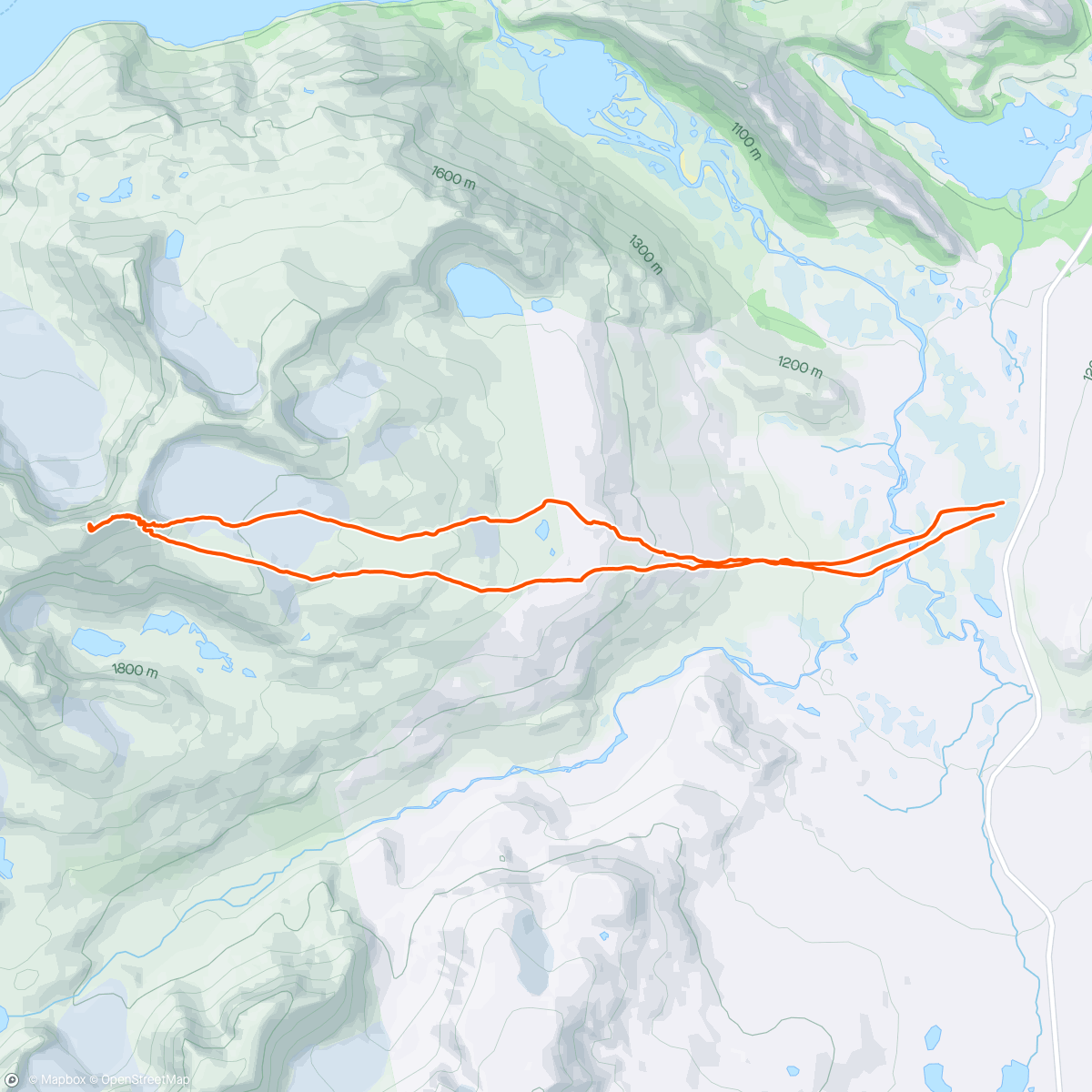 Map of the activity, Steinflytinden og Tjønnholstinden