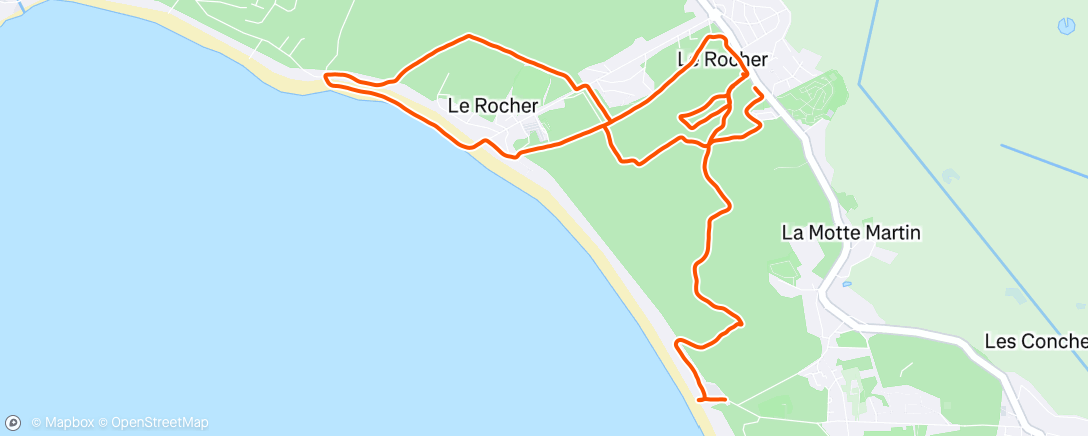 Map of the activity, Morning Run